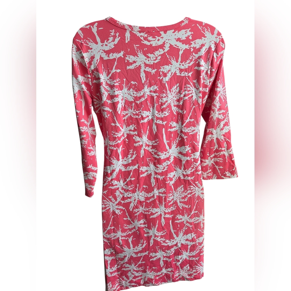 Lulu B Pink White Beach Tropical Resort Dress Size XS - Picture 2 of 3